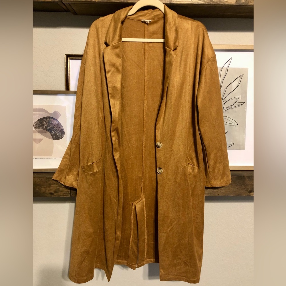 Suede Coat Jacket (Size L)